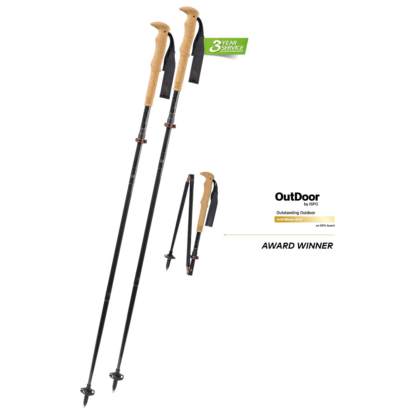 Komperdell Carbon FXP.4 Summit Vario - Walking Poles - Image 2