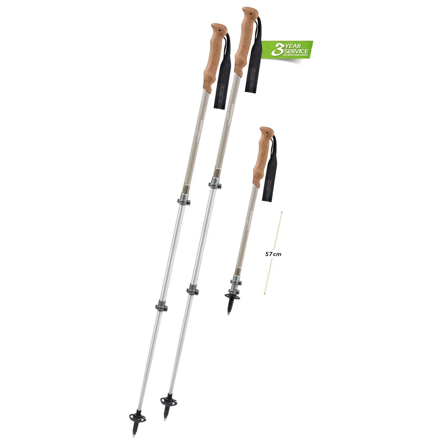 Komperdell Ridgehiker Cork Powerlock Compact - Walking Poles