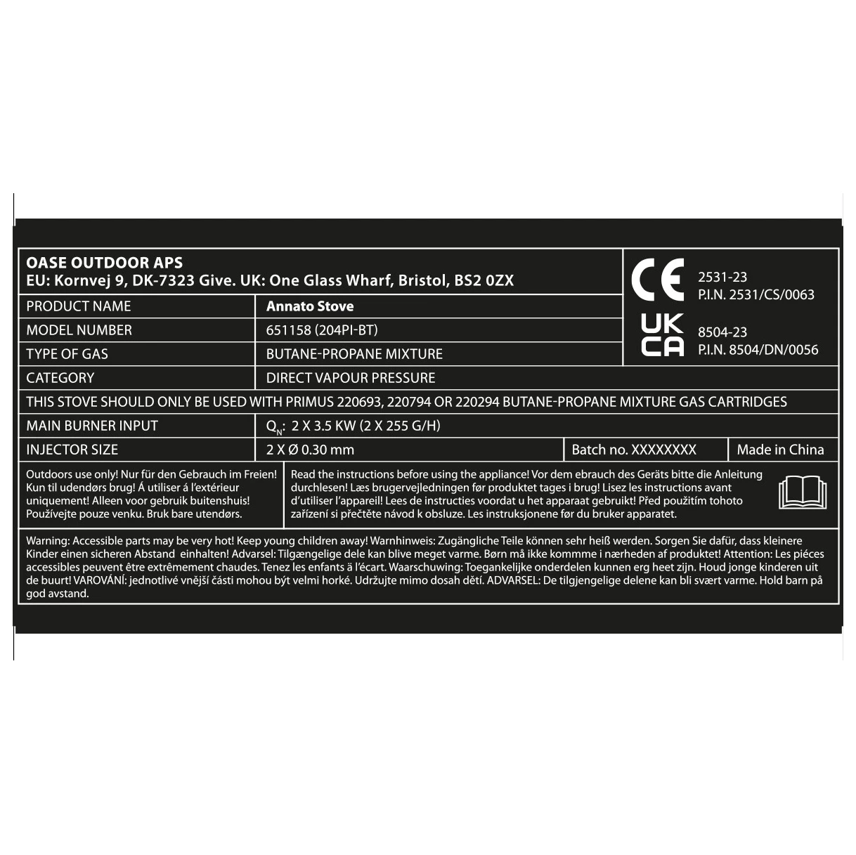 Outwell Annatto Stove - Gas Stove - Image 7