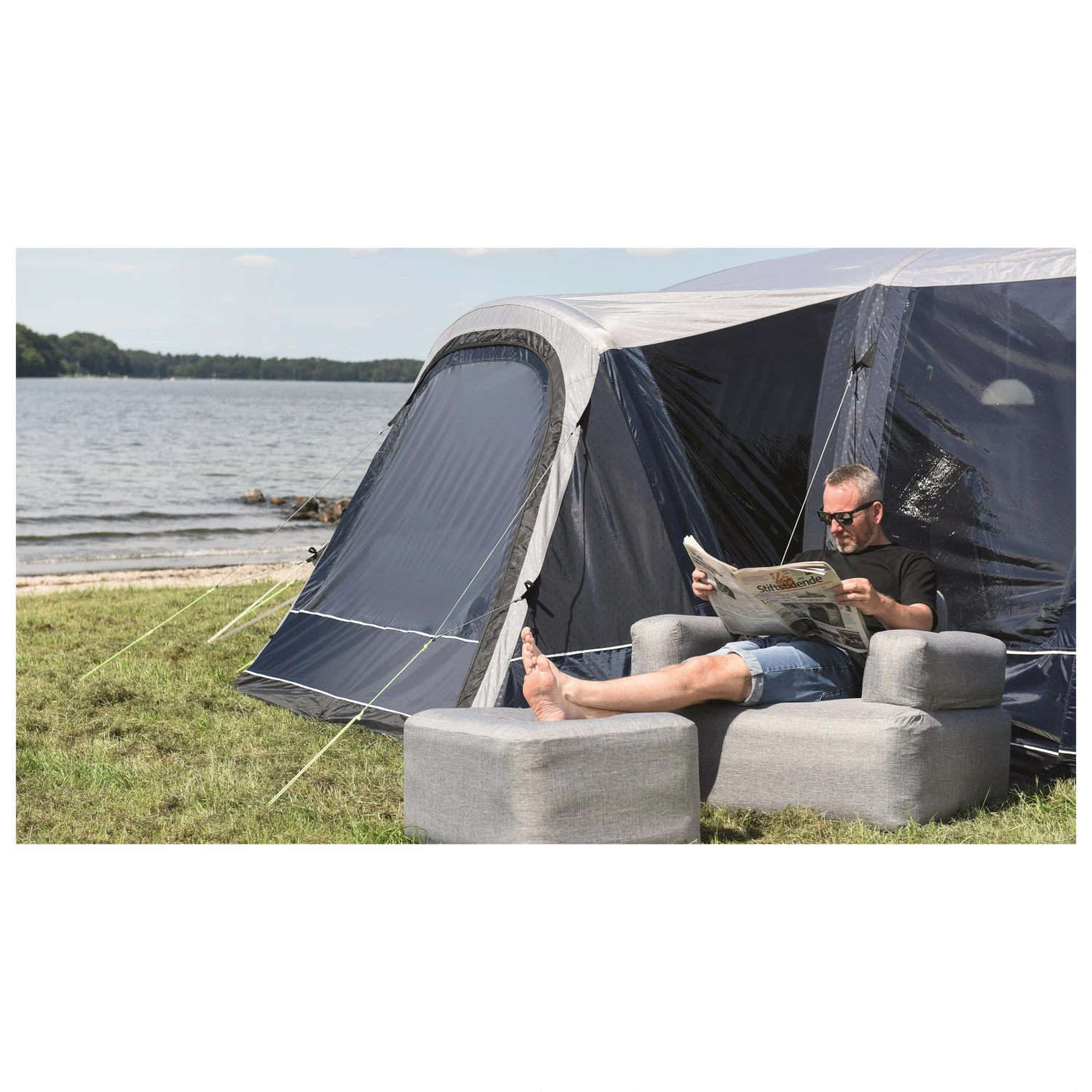 Outwell Lake Erie Inflatable Ottoman - Camping Chair - Image 5