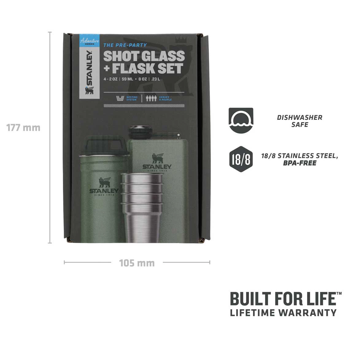 Stanley Adventure Shot + Flask Gift Set - Image 3