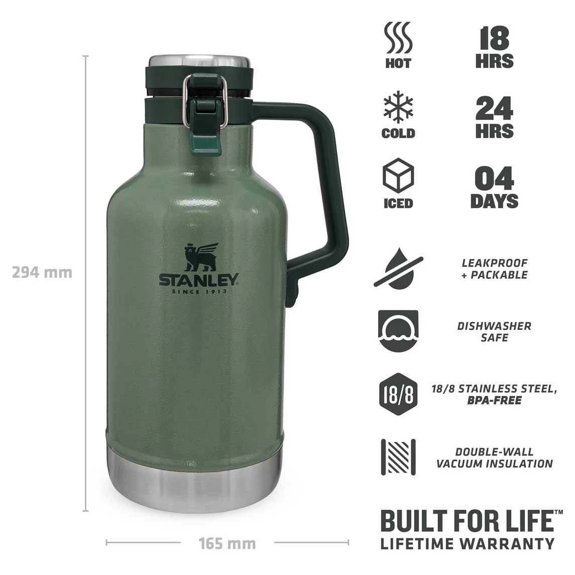 Stanley Classic Vacuum Beer Growler - Water Bottle - Image 4