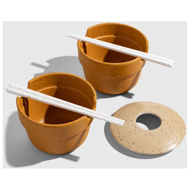 United By Blue Stackable Stoneware Noodle Bowl 2-Pack - Food Storage - Image 2